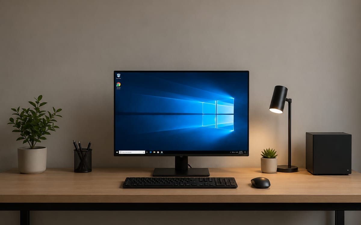 Bureau avant : setup basique sans accessoires